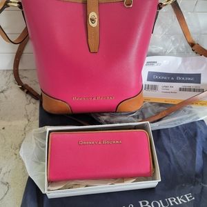 Dooney & Bourke Bucket Bag and Wallet Barbie Pink!